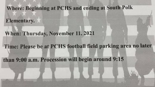 11/11 PCHS/South Polk Veterans Day Procession