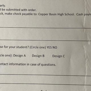 11/19 8th Grade Yearbook Ads Deadline Copper Basin High School