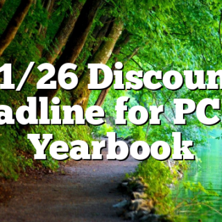 11/26 Discount Deadline for PCHS Yearbook