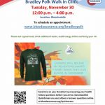 11/30 Bradley Polk Walk in Clinic Blood Drive