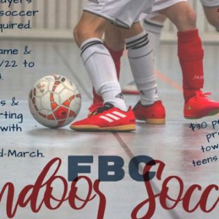 1/23 Teen/Adult Indoor Soccer League Rosters Due FBC Benton, TN