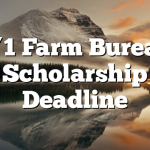 5/1 Farm Bureau Scholarship Deadline