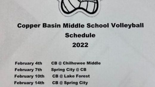 2/10 Copper Basin Middle School Volleyball Game