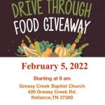 2/5 Drive Through Food Giveaway Reliance, TN