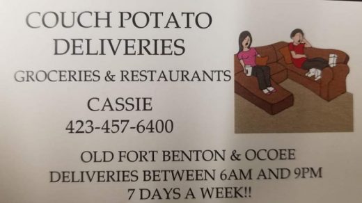 Couch Potato Deliveries Now Taking Orders Benton & Ocoee, TN