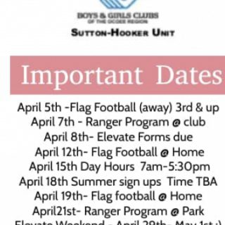 April Boys & Girls Club Events List Benton, TN