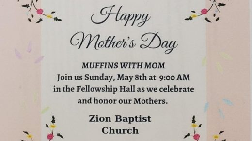 5/8 Muffins with Mom Zion Baptist Church Benton, TN
