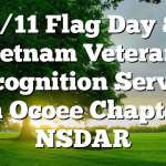 6/11 Flag Day & Vietnam Veterans Recognition Service with Ocoee Chapter of NSDAR