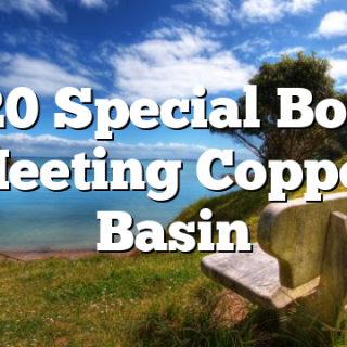6/20 Special Board Meeting Copper Basin