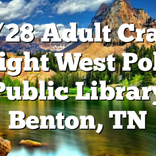 6/28 Adult Craft Night West Polk Public Library Benton, TN