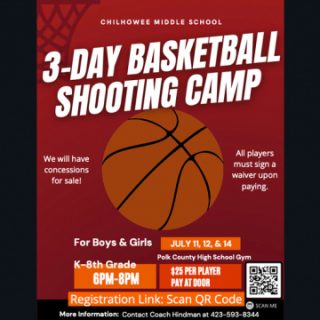 7/11, 12, 14 3-Day Basketball Shooting Camp Benton, TN