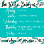 8/29 Bakery On Main Specials