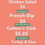 8/15-19 Cotton’s Lunch Specials Benton, TN