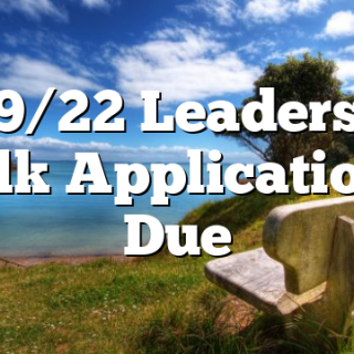 8/19/22 Leadership Polk Applications Due