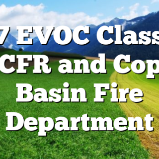 9/17 EVOC Class for WPCFR and Copper Basin Fire Department
