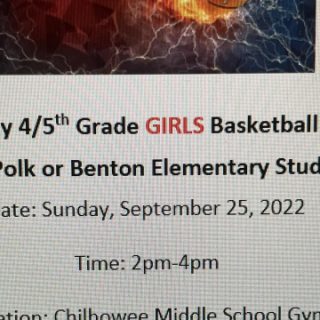 9/25 Polk County 4/5th Grade Basketball Tryouts