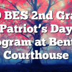 9/9 BES 2nd Grade Patriot’s Day Program at Benton Courthouse