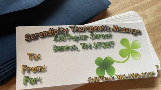 Serendipity Therapeutic Massage LLC Gift Certificate Sale Benton, TN