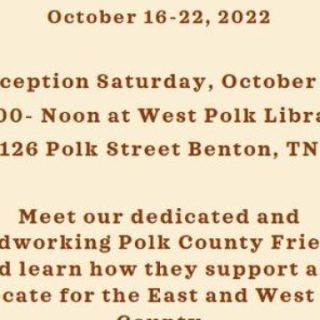 10/22 Friends of the Library Reception Polk County, TN