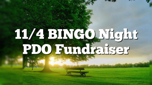 11/4 BINGO Night PDO Fundraiser