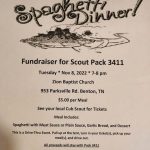 11/8 Spaghetti Dinner Fundraiser for Scout Pack 3411 Benton, TN