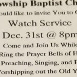 12/31 New Years Eve Service Fellowship Baptist Church Benton, TN