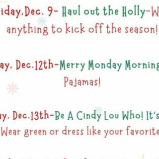 12/9-15 Holiday Spirit Dress Up Week @ BES