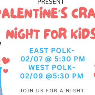 2/9 Valentine’s Craft Night for Kids West Polk Public Library