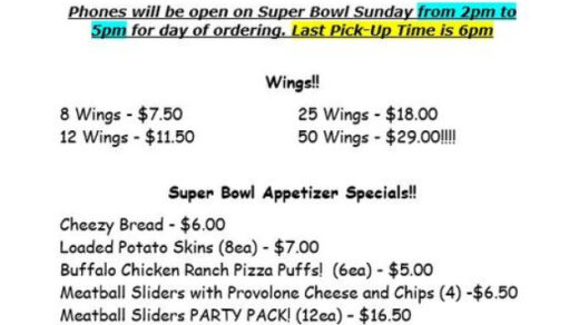 Pizza Pub Super Bowl Special Preorders Going on NOW Benton, TN