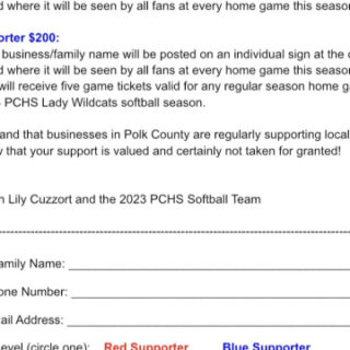 Polk County Softball Sponsorship Opportunities Available