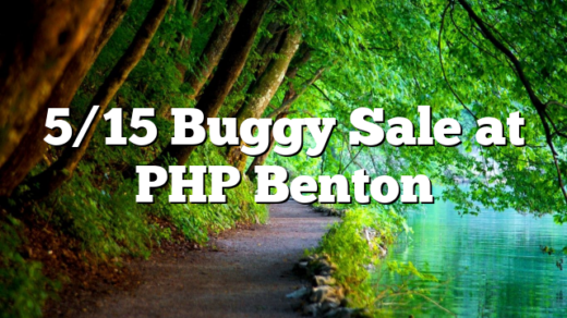 5/15 Buggy Sale at PHP Benton