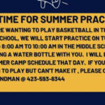 5/30 Summer Basketball Practice Begins
