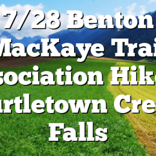 7/28 Benton MacKaye Trail Association Hike to Turtletown Creek Falls