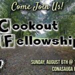 8/6 Cookout Fellowship at teh Conasauga with Community Fellowship Church