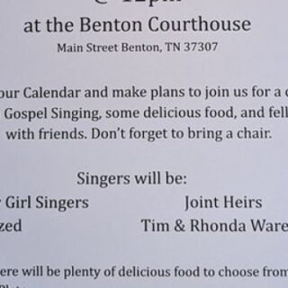 9/2 Joint Heirs Annual Singing on the Square Benton Courthouse