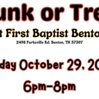 10/29 Trunk or Treat at First Baptist Benton