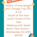 10/6 Rotary 4-Way Speech NYC Collge Trip