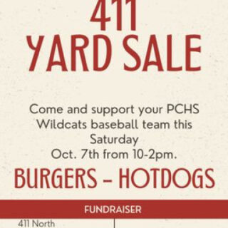 10/7 Polk County High School Baseball Booster Club 411 Yard Sale Fundraiser