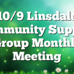 10/9 Linsdale Community Support Group Monthly Meeting