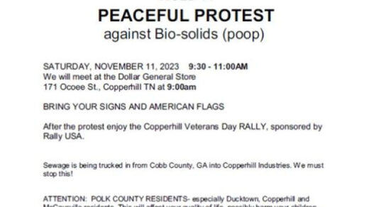 11/11 Peaceful Protest Against Bio-Solids Copperhill, TN