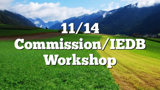 11/14 Commission/IEDB Workshop