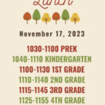 11/17 BES Thanksgiving Lunch