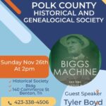 11/26 Polk County Historical and Genealogical Society Program