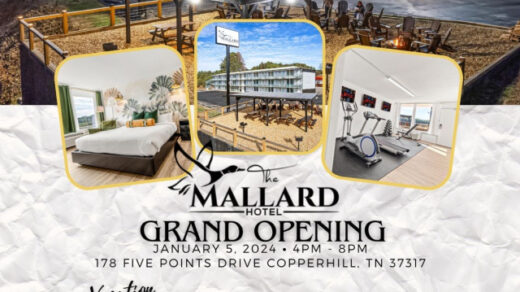 1/5 Ribbon-cutting Grand Opening at The Mallard Hotel Copperhill, TN