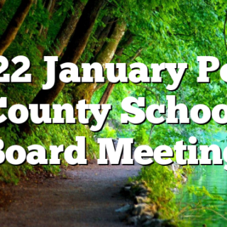 1/22 January Polk County School Board Meeting