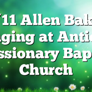 2/11 Allen Baker Singing at Antioch Missionary Baptist Church