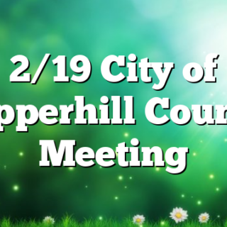 2/19 City of Copperhill Council Meeting