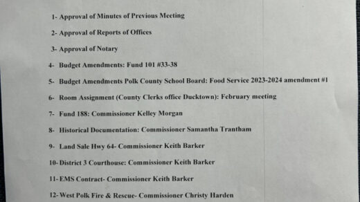 3/21 Polk County Commission Meeting Benton, TN