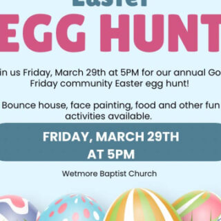 3/29 Good Friday Easter Egg Hunt Wetmore Baptist in Delano, TN