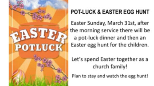 3/31 Pot-Luck and Egg Hunt at First Baptist Benton